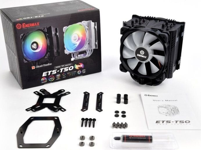 Enermax jahutus ETS-T50 Axe 230W+ TDP,PWM RGB - must цена и информация | Protsessori jahutid | kaup24.ee