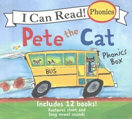 Pete The Cat Phonics Box: Includes 12 Mini-Books Featuring Short and Long Vowel Sounds hind ja info | Väikelaste raamatud | kaup24.ee