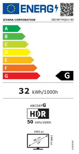 Monitor Iiyama GB3467WQSU-B5 hind ja info | Monitorid | kaup24.ee