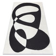 современный ковер MODE 8629 черепашки кремовый / черный