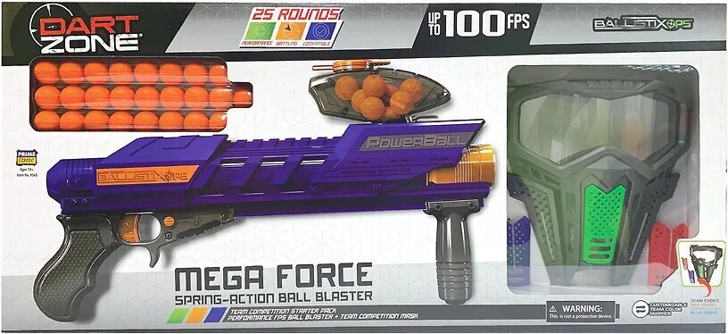 Vahtkuulidega püstol Dart Zone Ballistix Mega Force hind ja info | Poiste mänguasjad | kaup24.ee