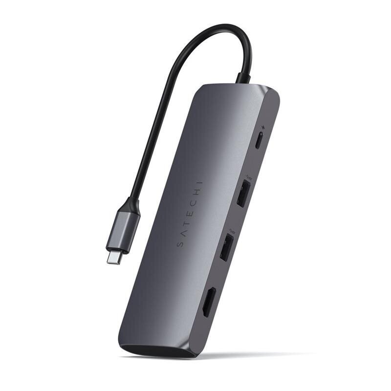 Satechi USB jagaja/SSD karp USB-C 4K HDMI/2xUSB-A/1xUSB-C, hall hind ja info | USB jagajad, adapterid | kaup24.ee