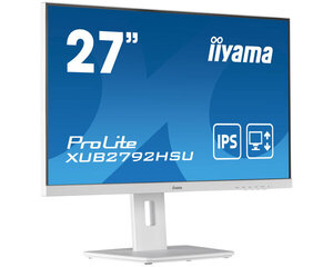 iiyama Monitor 27 tolli XUB2792HSU-W5 IPS,HDMI,DP,VGA,FHD,SLIM,HAS (150mm) цена и информация | Мониторы | kaup24.ee