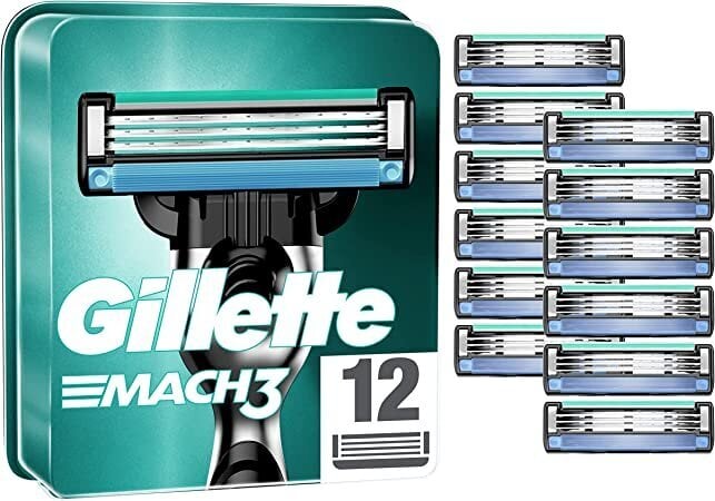 Raseerimispead Gillette Mach 3, 12 tk hind ja info | Raseerimisvahendid | kaup24.ee