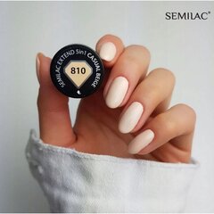 Semilac 810 стойкий гибридный гель лак для ногтей Extend Casual beige 7 мл ( 5 in 1 ) цена и информация | Лаки для ногтей, укрепители для ногтей | kaup24.ee