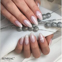 Semilac 806 стойкий гибридный гель лак для ногтей Extend Glitter Delicate Pink 7 мл ( 5 in 1 ) цена и информация | Лаки для ногтей, укрепители для ногтей | kaup24.ee