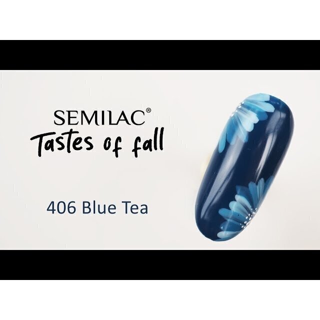 Kauapüsiv hübriidlakk Semilac, 406 Blue Tea, 7 ml hind ja info | Küünelakid, küünetugevdajad | kaup24.ee