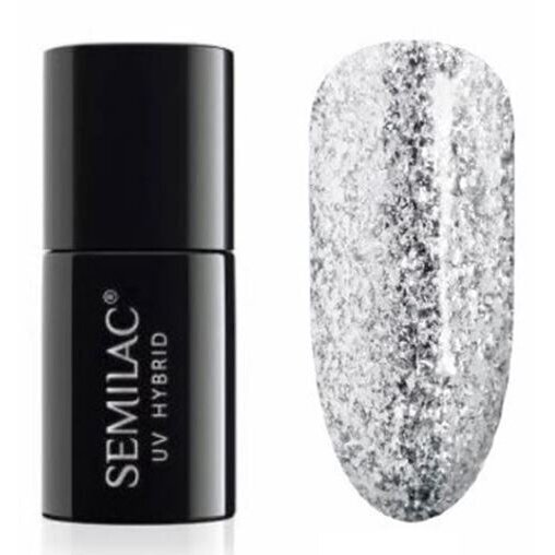 Kauapüsiv hübriidlakk Semilac, 292 Silver Shimmer, 7 ml hind ja info | Küünelakid, küünetugevdajad | kaup24.ee