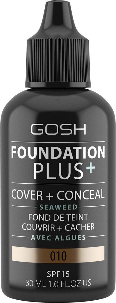 Jumestuskreem Gosh Foundation Plus 30 ml, 010 Tan цена и информация | Jumestuskreemid, puudrid | kaup24.ee