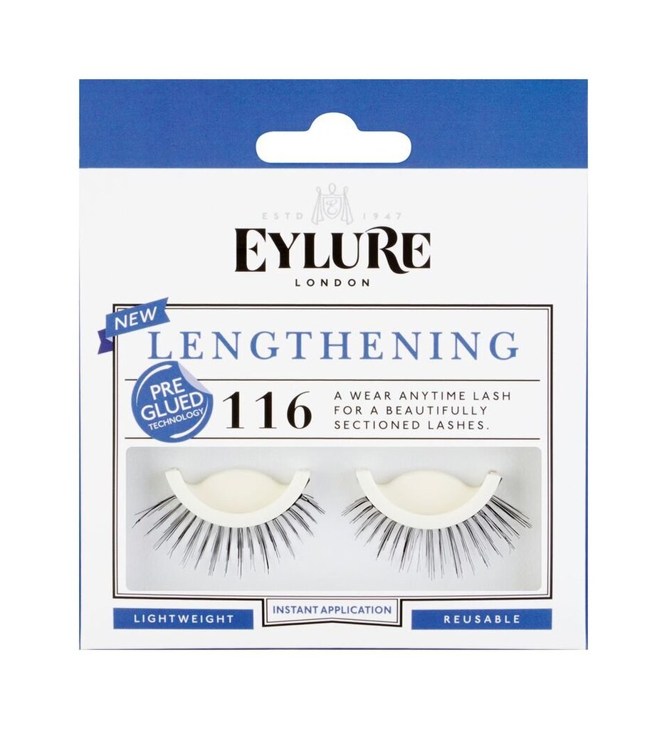 Kunstripsmed Eylure Lengthening Pre-Glued No. 116 hind ja info | Kunstripsmed, ripsmekoolutajad | kaup24.ee