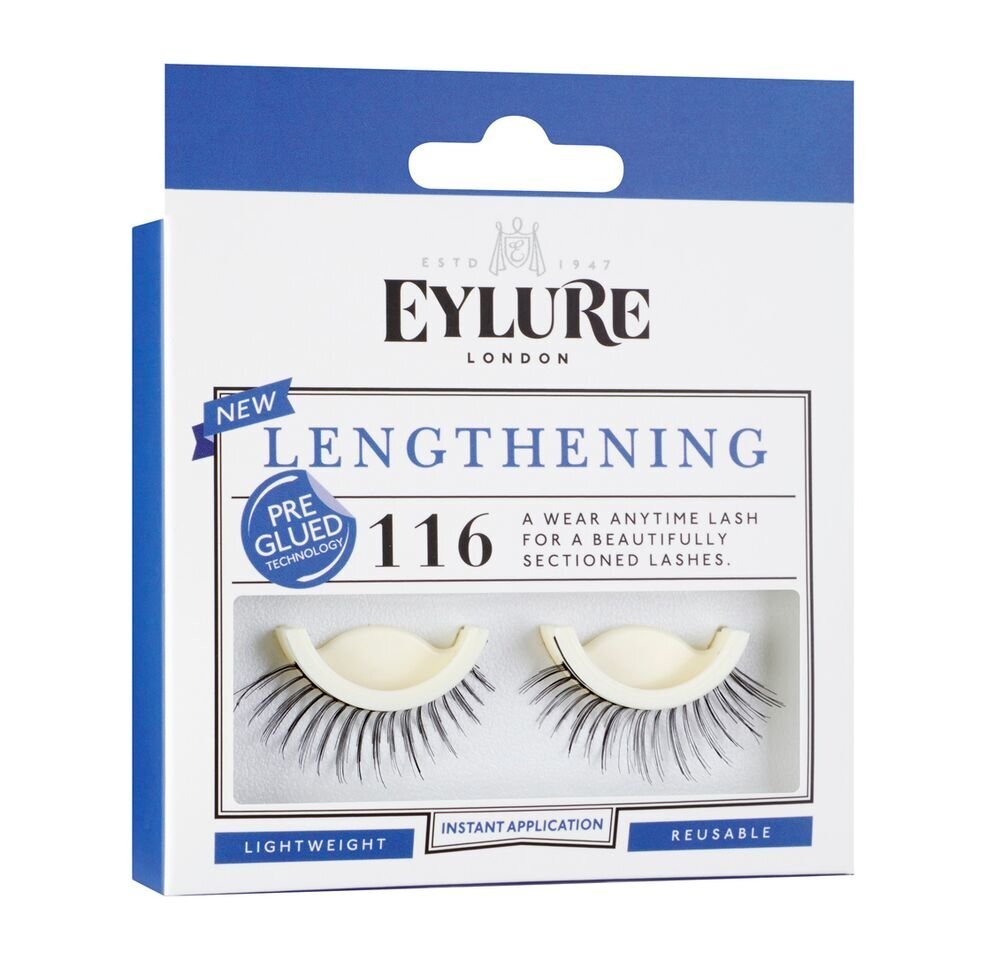 Kunstripsmed Eylure Lengthening Pre-Glued No. 116 hind ja info | Kunstripsmed, ripsmekoolutajad | kaup24.ee