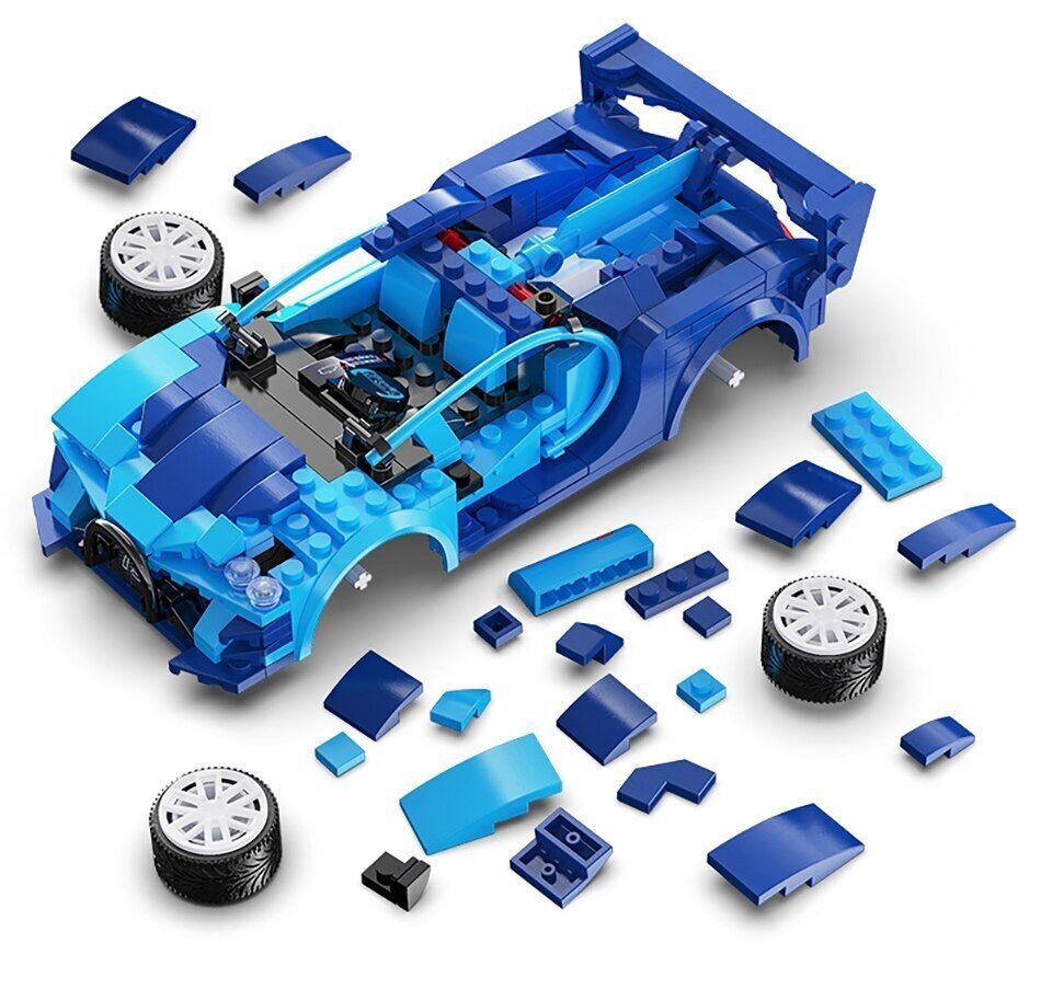 Race Car Blue R/C 325 osad, CaDA hind ja info | Poiste mänguasjad | kaup24.ee