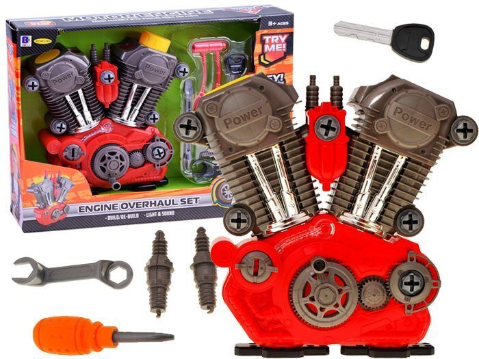 Noore mehaaniku mootori remondikomplekt - valgus- ja heliefektid цена и информация | Poiste mänguasjad | kaup24.ee