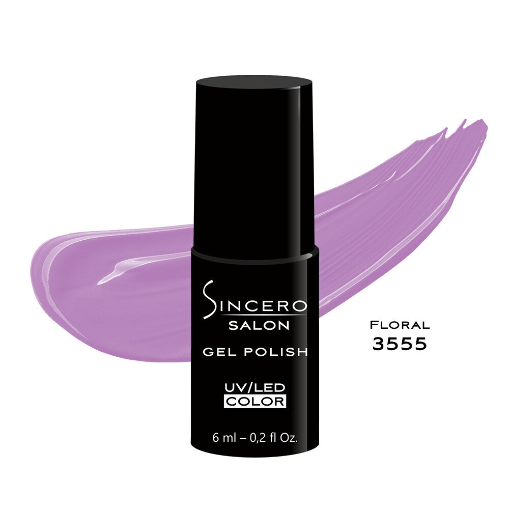 Geellakk "Sincero Salon", 6ml, FLORAL, 3555 hind ja info | Küünelakid, küünetugevdajad | kaup24.ee