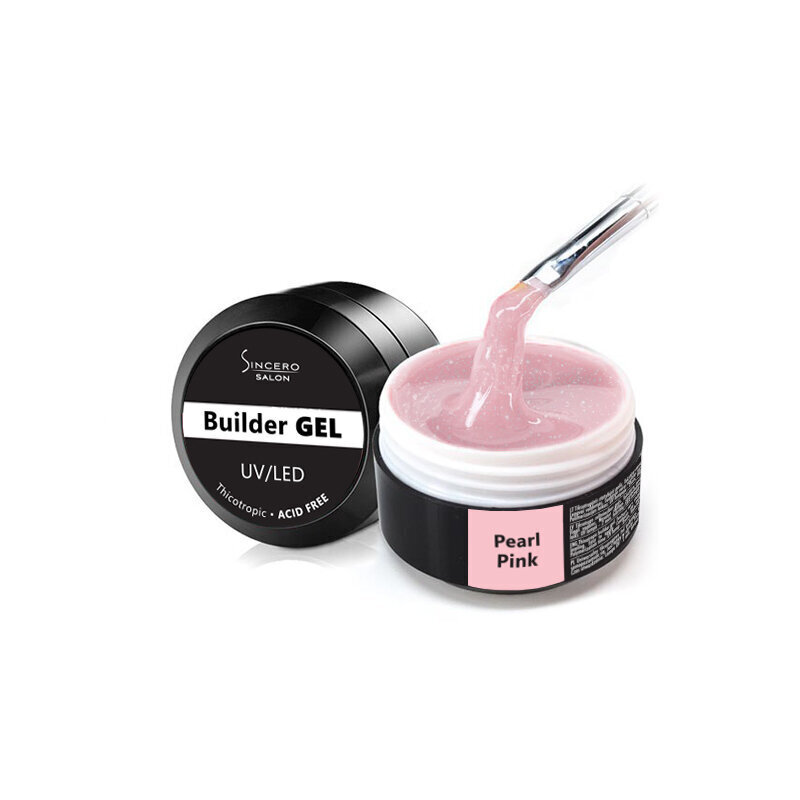 Ehitusgeel küüntele SINCERO SALON, Peal Pink, 15 ml цена и информация | Küünelakid, küünetugevdajad | kaup24.ee