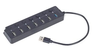 Gembird UHB-U3P1U2P6P-01 цена и информация | Адаптеры и USB-hub | kaup24.ee