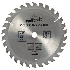 Lõikeketas Wolfcraft 6733000 160 x 2,4 mm цена и информация | Пилы, циркулярные станки | kaup24.ee