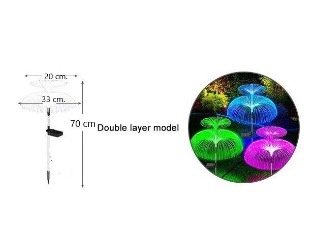 Aia LED-lamp Purskkaev, valge värv, 2 tk, 33x70 cm hind ja info | Aia- ja õuevalgustid | kaup24.ee