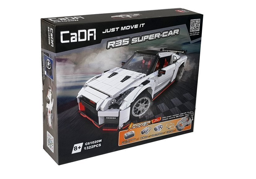 Konstruktor CaDA Nissan R35 GTR - R/C, 1322 osa цена и информация | Poiste mänguasjad | kaup24.ee