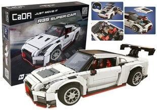 Конструктор CaDA Nissan R35 GTR - R/C, 1322 детали цена и информация | Развивающий мелкую моторику - кинетический песок KeyCraft NV215 (80 г) детям от 3+ лет, бежевый | kaup24.ee