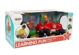 Traktor haagise ja loomadega, punane hind ja info | Poiste mänguasjad | kaup24.ee