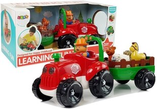 Traktor haagise ja loomadega, punane hind ja info | Poiste mänguasjad | kaup24.ee
