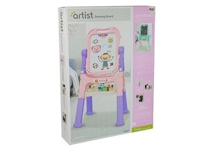 Двойная доска для рисования для детей с аксессуарами 48 шт. розовая цена и информация | Развивающие игрушки | kaup24.ee