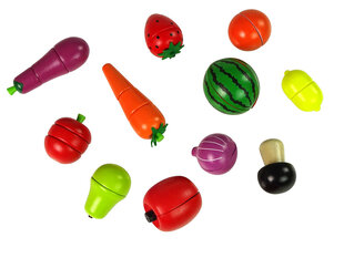 Деревянный магнитный набор фруктов и овощей цена и информация | Игрушки для девочек | kaup24.ee