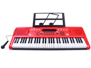 Детское пианино с микрофоном и 61 клавишей SD-6118, красное цена и информация | Развивающие игрушки | kaup24.ee