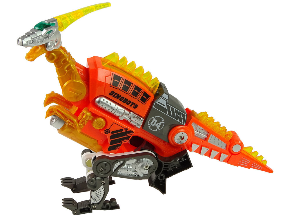 Trafo dinosaurus Dinobots 2in1 pildistamisfunktsiooniga, oranž hind ja info | Poiste mänguasjad | kaup24.ee