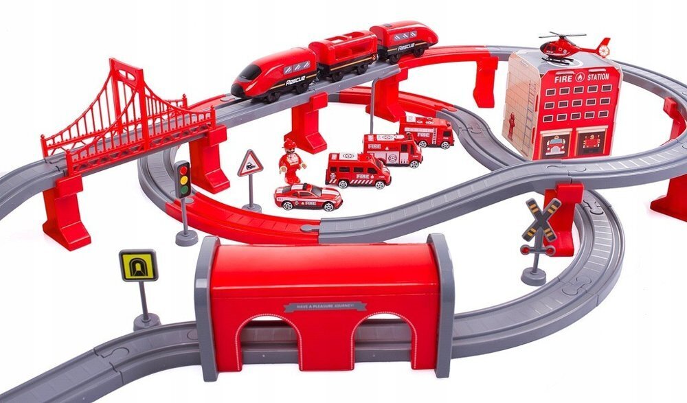 Rongikomplekt - Tuletõrjujate linn, 92 tk. hind ja info | Poiste mänguasjad | kaup24.ee