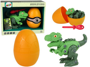 Фигурка тираннозавра Рекса с яйцом, DIY, зеленый цена и информация | Игрушки для мальчиков | kaup24.ee