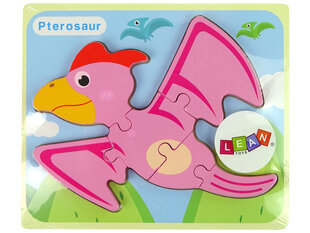 Puidust pusle, dinosaurus, roosa hind ja info | Imikute mänguasjad | kaup24.ee