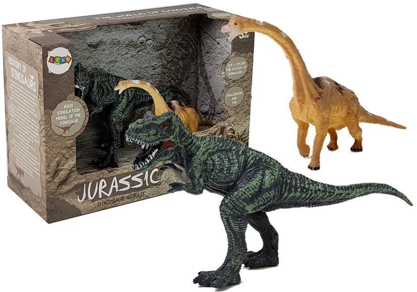 Dinosauruse figuuride komplekt Lean Toys, 2 tk hind ja info | Poiste mänguasjad | kaup24.ee