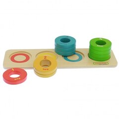 Puidust mängu värvi ja suurusega pusle Masterkidz цена и информация | Развивающие игрушки | kaup24.ee