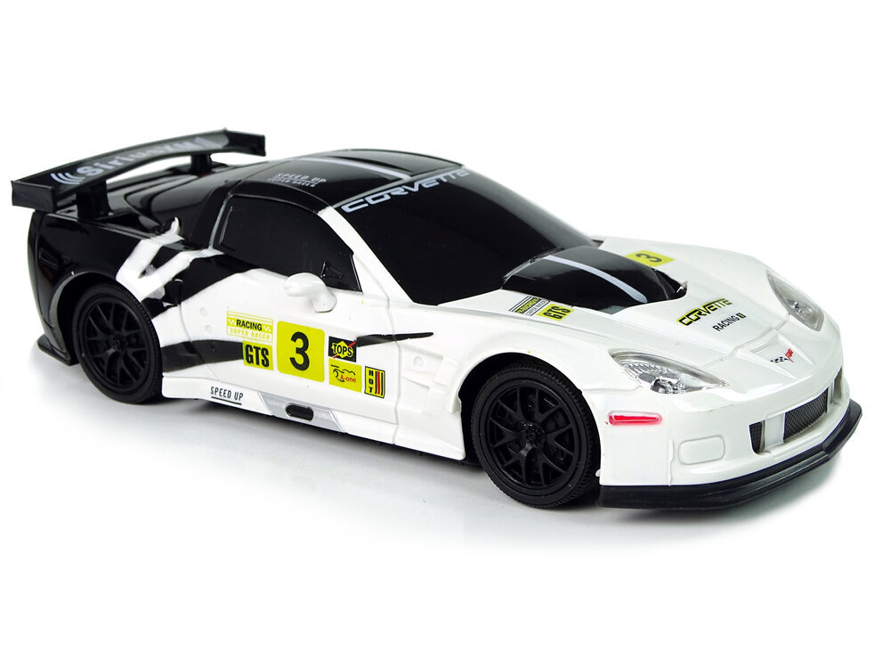 Corvette puldiga sportauto, valge hind ja info | Poiste mänguasjad | kaup24.ee