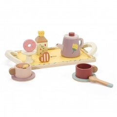 Puidust teekomplekt, roosa hind ja info | Tüdrukute mänguasjad | kaup24.ee