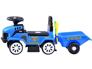 Tõuketraktor haagise ja helidega, sinine hind ja info | Imikute mänguasjad | kaup24.ee