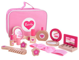 Puidust tarvikutega kosmeetikakott hind ja info | Tüdrukute mänguasjad | kaup24.ee