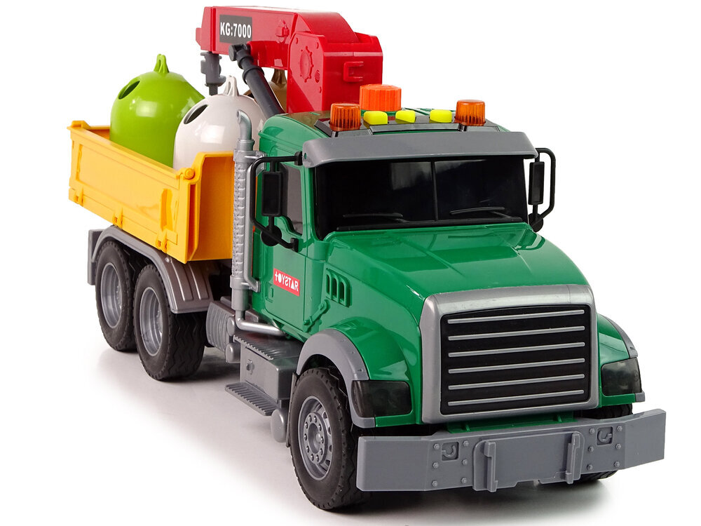 Veoauto kraana ja konteineritega цена и информация | Poiste mänguasjad | kaup24.ee