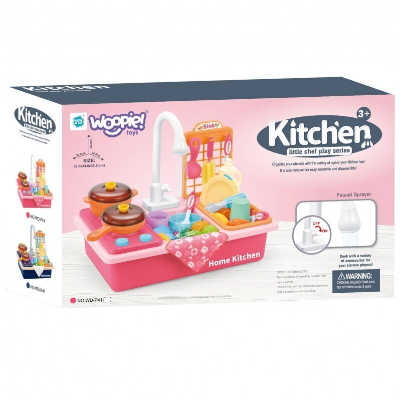 Köögivalamu koos tarvikutega Woopie, roosa hind ja info | Tüdrukute mänguasjad | kaup24.ee
