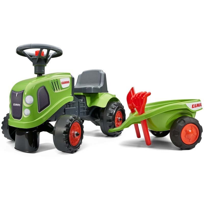 Iseliikuv traktor haagise ja lisaseadmetega, roheline цена и информация | Imikute mänguasjad | kaup24.ee
