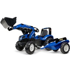 Mainitud traktor haagisega New Holland Falk hind ja info | Poiste mänguasjad | kaup24.ee