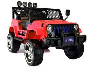 Kahekordne elektriauto lastele Jeep 4x4 S2388, punane hind ja info | JEEP Autokaubad | kaup24.ee