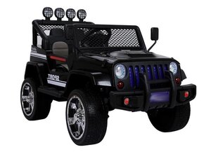 Двухместный электромобиль для детей JEEP 4x4 S2388 черный цена и информация | Электромобили для детей | kaup24.ee