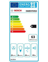 Õhupuhasti Bosch DWB97FM50 90 cm 710 m³/h 65 dB Roostevaba teras цена и информация | Вытяжки на кухню | kaup24.ee