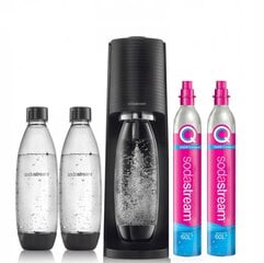 Mulliveemasin SodaStream Terra, 2 pudelit, +2 padrunit, must hind ja info | Mulliveemasinad | kaup24.ee