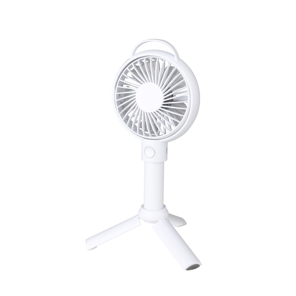 Kaasaskantav ventilaator akuga Saneo 002184, valge 5W цена и информация | Ventilaatorid | kaup24.ee