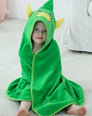 Lõbus laste rätik kapuutsiga, roheline hind ja info | Rätikud, saunalinad | kaup24.ee