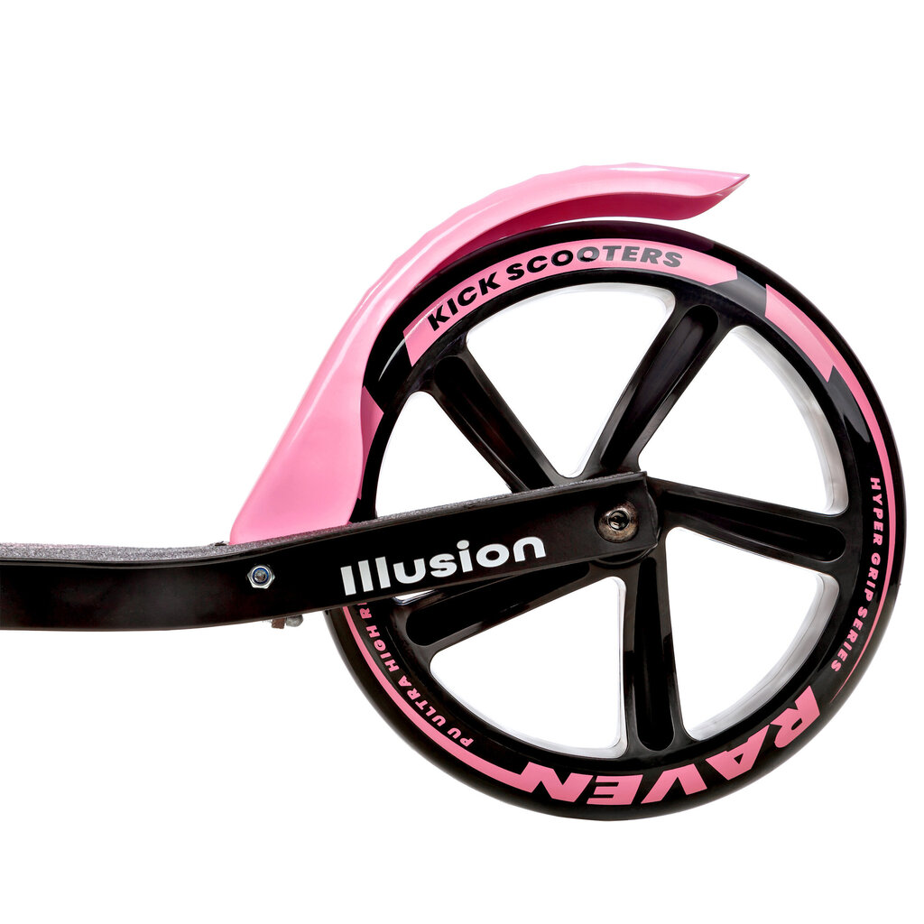 Tõukeratas suurte ratastega Raven Illusion Pink, 200 mm hind ja info | Tõukerattad | kaup24.ee